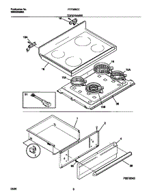 04 - Top / Drawer parts for Frigidaire Range FEF388CCSB from AppliancePartsPros.com