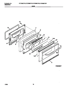 05 - Door parts for Frigidaire Range FEF389CFSF from AppliancePartsPros.com
