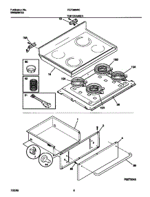 04 - Top / Drawer parts for Frigidaire Range FEF388WCCB from AppliancePartsPros.com