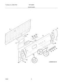 03 - Backguard parts for Frigidaire Range FEF402BWD from AppliancePartsPros.com