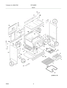 05 - Body parts for Frigidaire Range FEF402BWD from AppliancePartsPros.com