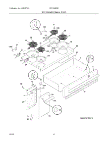 07 - Top / Drawer / Small Door parts for Frigidaire Range FEF402BWD from AppliancePartsPros.com