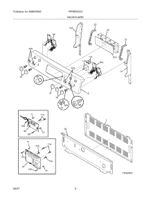 03 - Backguard parts for Frigidaire Range FEFBZ90GCA from AppliancePartsPros.com