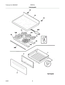 07 - Top / Drawer parts for Frigidaire Range FEFB79GSB from AppliancePartsPros.com