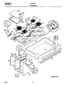 04 - Top / Drawer parts for Frigidaire Range FEF455WFBE from AppliancePartsPros.com