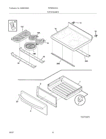 07 - Top / Drawer parts for Frigidaire Range FEFBZ90GCA from AppliancePartsPros.com