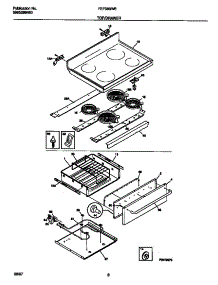 05 - Top / Drawer parts for Frigidaire Range FEF389WESE from AppliancePartsPros.com