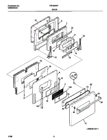 05 - Door parts for Frigidaire Range FEF455WFBE from AppliancePartsPros.com