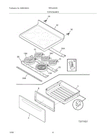 07 - Top / Drawer parts for Frigidaire Range FEFL64DSG from AppliancePartsPros.com