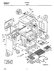 03 - Body parts for Frigidaire Range FEF450WFWE from AppliancePartsPros.com