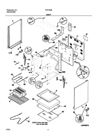 05 - Body parts for Frigidaire Range FEF365BWC from AppliancePartsPros.com