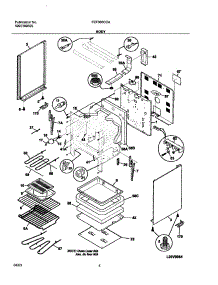 05 - Body parts for Frigidaire Range FEF366CCA from AppliancePartsPros.com