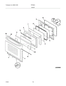 09 - Door parts for Frigidaire Range FEF366CBE from AppliancePartsPros.com