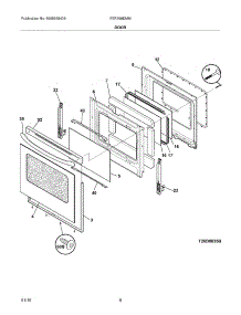 09 - Door parts for Frigidaire Range FEF366EMM from AppliancePartsPros.com