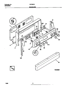 02 - Backguard parts for Frigidaire Range FEF366CESB from AppliancePartsPros.com