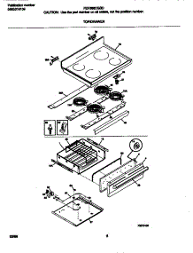 04 - Top / Drawer parts for Frigidaire Range FEF366CGSD from AppliancePartsPros.com