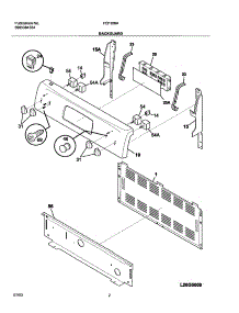 03 - Backguard parts for Frigidaire Range FEF366ASF from AppliancePartsPros.com