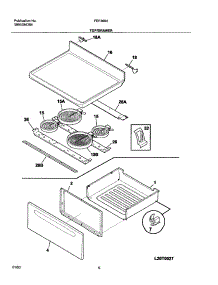 07 - Top / Drawer parts for Frigidaire Range FEF366ASF from AppliancePartsPros.com