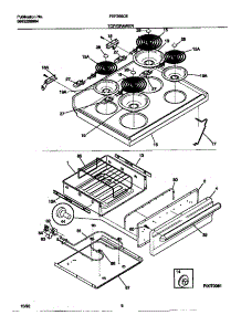 04 - Top / Drawer parts for Frigidaire Range FEF366CETB from AppliancePartsPros.com