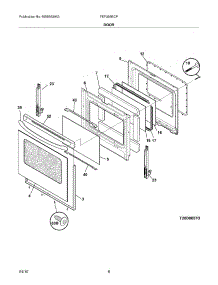 09 - Door parts for Frigidaire Range FEF366ECP from AppliancePartsPros.com
