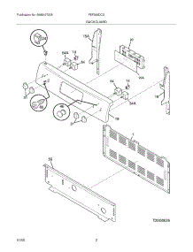 03 - Backguard parts for Frigidaire Range FEF366DCD from AppliancePartsPros.com