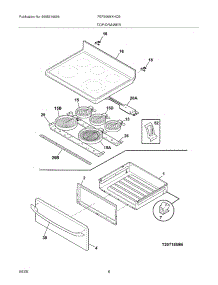 07 - Top / Drawer parts for Frigidaire Range FEF366MXHCB from AppliancePartsPros.com