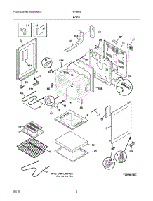 05 - Body parts for Frigidaire Range FEF366ESK from AppliancePartsPros.com