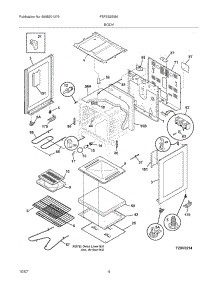 05 - Body parts for Frigidaire Range FEF352GMA from AppliancePartsPros.com