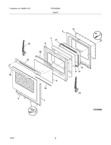 09 - Door parts for Frigidaire Range FEF352GMA from AppliancePartsPros.com