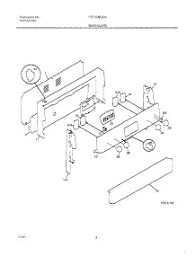 03 - Backguard parts for Frigidaire Range FEF354BJDA from AppliancePartsPros.com