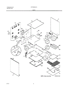 05 - Body parts for Frigidaire Range FEF354BJDA from AppliancePartsPros.com