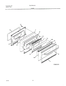 09 - Door parts for Frigidaire Range FEF354BJDA from AppliancePartsPros.com