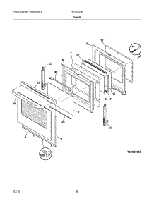 09 - Door parts for Frigidaire Range FEF352GMF from AppliancePartsPros.com