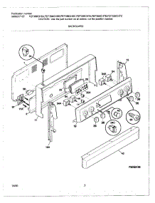03 - Backguard parts for Frigidaire Range FEF356CHSC from AppliancePartsPros.com