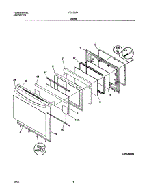 09 - Door parts for Frigidaire Range FEF355ABB from AppliancePartsPros.com