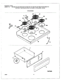 09 - Top Drawer parts for Frigidaire Range FEF356CHSC from AppliancePartsPros.com