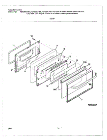 11 - Door parts for Frigidaire Range FEF356CHSC from AppliancePartsPros.com