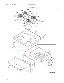 07 - Top / Drawer parts for Frigidaire Range FEF352GMB from AppliancePartsPros.com