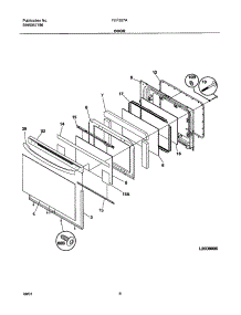 09 - Door parts for Frigidaire Range FEF357ASB from AppliancePartsPros.com