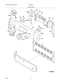03 - Backguard parts for Frigidaire Range FEF365BUF from AppliancePartsPros.com