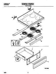 04 - Top / Drawer parts for Frigidaire Range FEF365BGDA from AppliancePartsPros.com