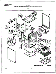 03 - Body parts for Frigidaire Range FEF353BFDE from AppliancePartsPros.com