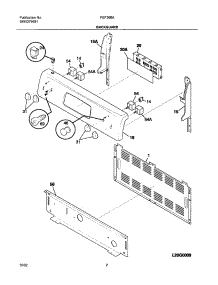 03 - Backguard parts for Frigidaire Range FEF366ABE from AppliancePartsPros.com