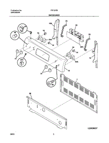 03 - Backguard parts for Frigidaire Range FEF357BBB from AppliancePartsPros.com