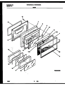 05 - Door Parts parts for Frigidaire Range FEF357BAWB from AppliancePartsPros.com