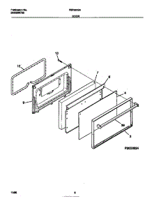 05 - Door parts for Frigidaire Range FEF350SADJ from AppliancePartsPros.com