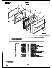 06 - Door Parts parts for Frigidaire Range FEF350SAWA from AppliancePartsPros.com
