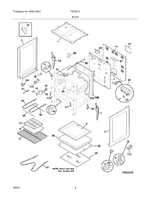 05 - Body parts for Frigidaire Range FEF351CUC from AppliancePartsPros.com