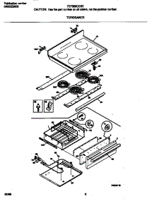 04 - Top / Drawer parts for Frigidaire Range FEF366CGSE from AppliancePartsPros.com