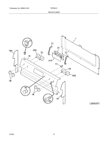 03 - Backguard parts for Frigidaire Range FEF351CUB from AppliancePartsPros.com